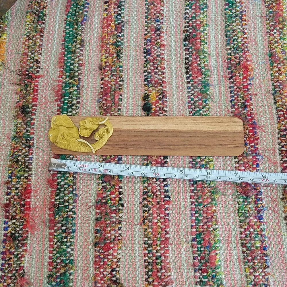 Rare Elephant Carved Wooden Bookmark Boho